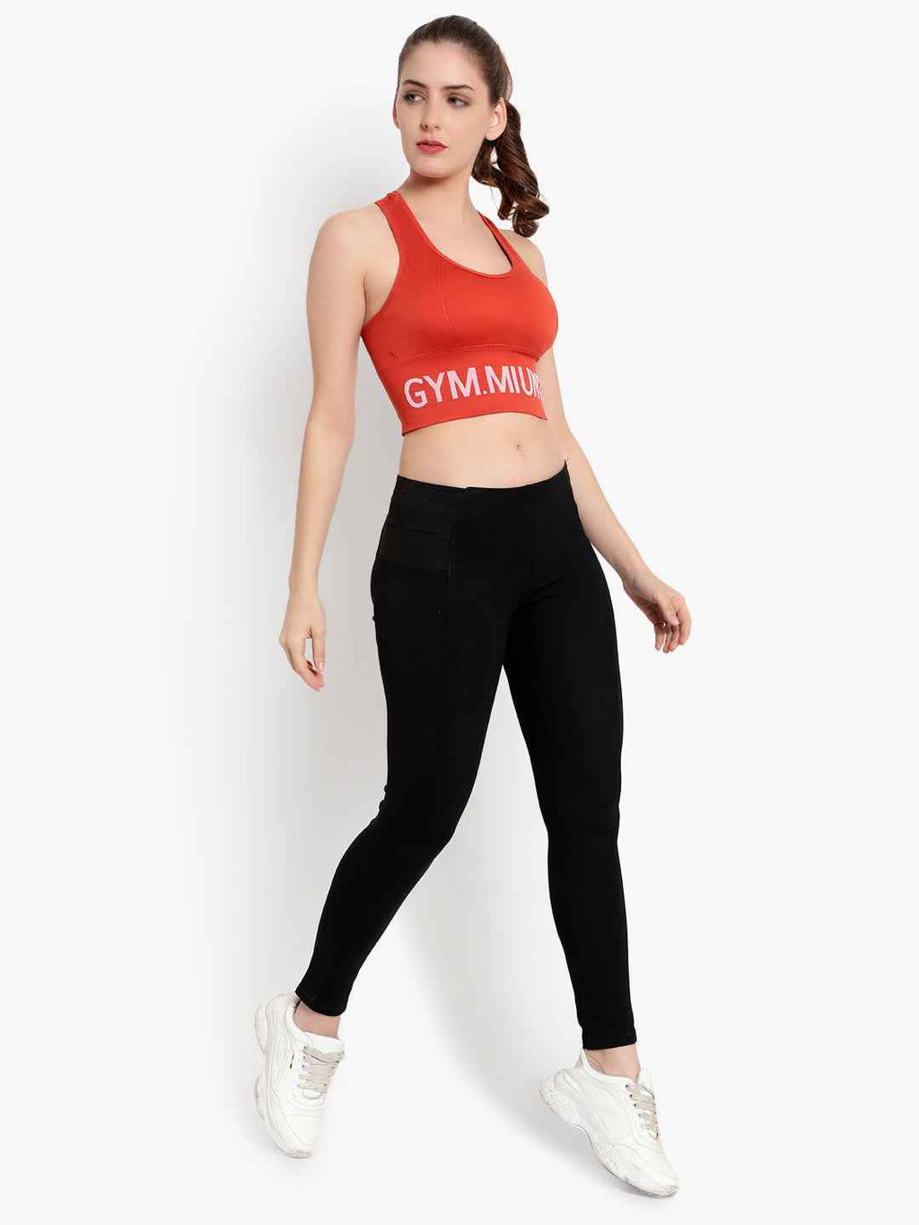Women Full Coverage Racerback Workout Sports Bra