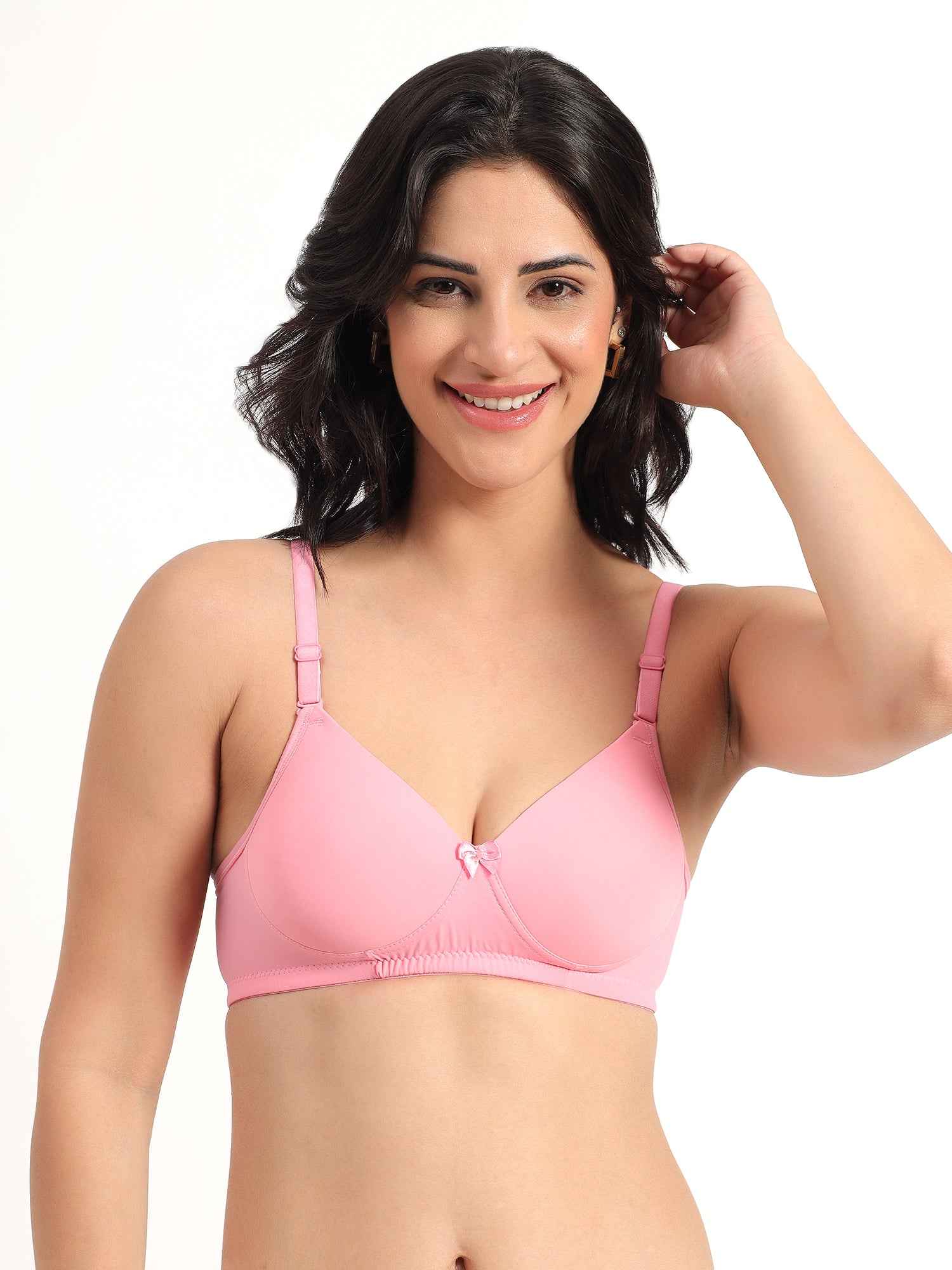 Women Magenta Plus Size Padded Comfortable High Support Big-Cup Bra