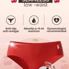 5 Pack - Red Low-waist Seamless Underwear