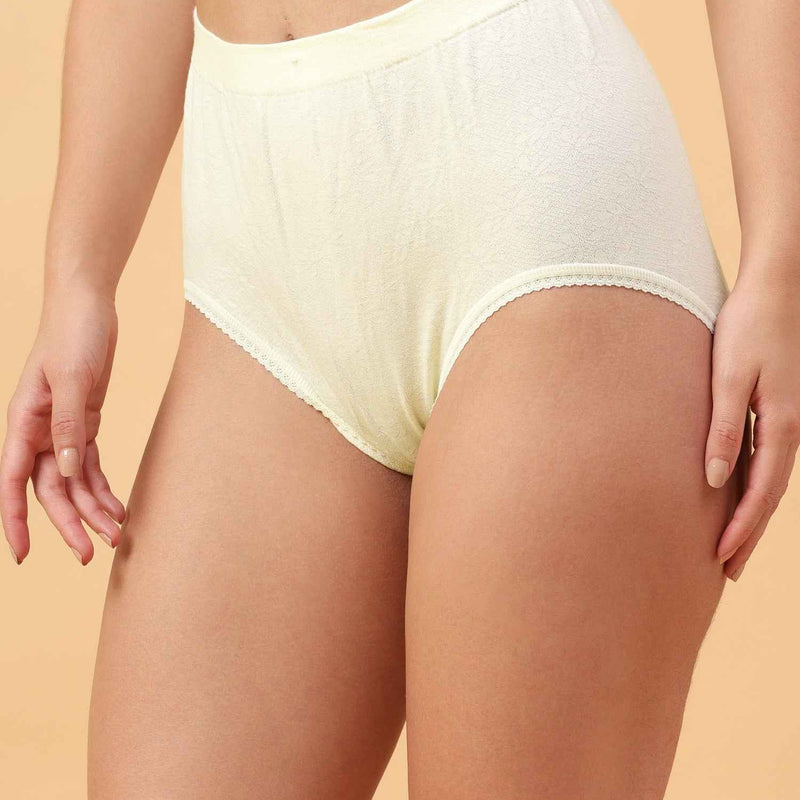 Pack Of 2 Women's Soft Organic Full Coverage High-Rise Stretchable Pregnancy and Maternity Panty