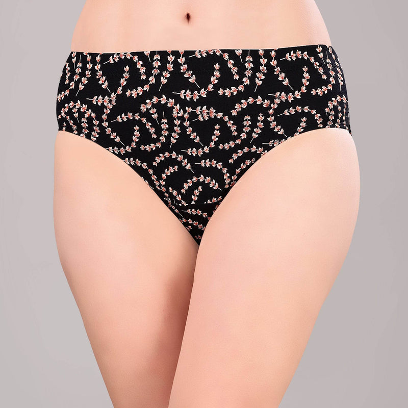 SOIE Woman - High Rise Full Coverage Printed Stretch Cotton Hipster Panty (Pack of 3) - Panty -for Women