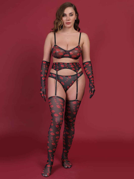 Brachy Women Sexy Net Printed Nightwear Baby Doll