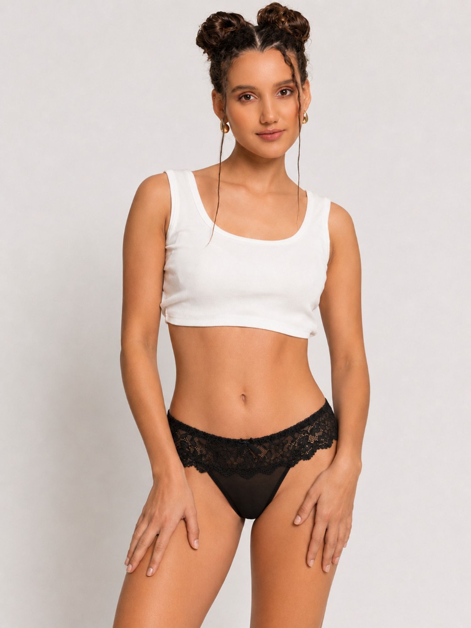 Soft Lace Mid Rise Thong.