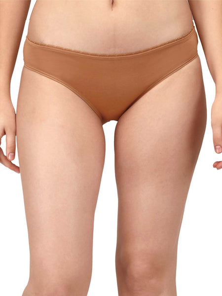SOIE Woman - COTTON SPANDEX LOW RISE LACE BRIEF (PACK OF 2) - Panty -for Women