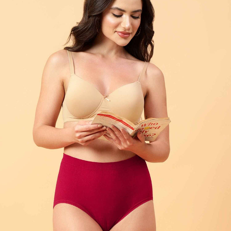 Women's Soft Organic Full Coverage High-Rise Stretchable Pregnancy and Maternity Panty