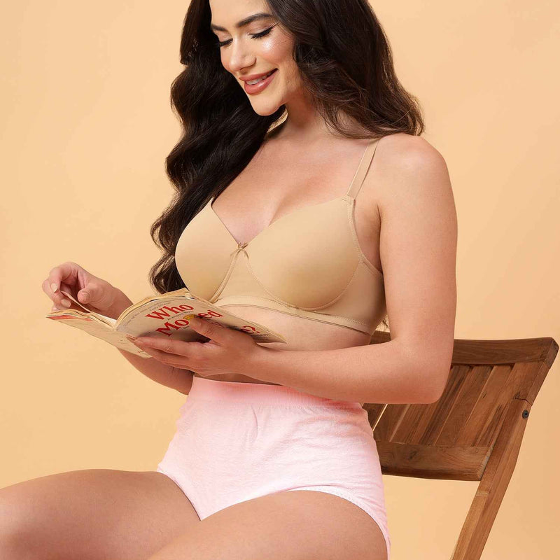 Women's Soft Organic Full Coverage High-Rise Stretchable Pregnancy and Maternity Panty