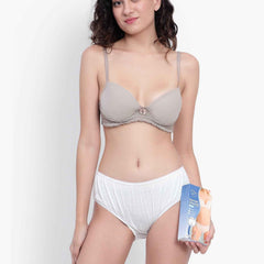 Reusable (Pack Of 4 Panty Set)100%Cotton Disposable Panties for Women