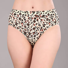 SOIE Woman - High Rise Full Coverage Printed Stretch Cotton Hipster Panty (Pack of 3) - Panty -for Women