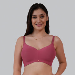 SOIE Woman - Full Coverage Padded Non Wired Ultrasoft Seamless Bra - Bra -for Women