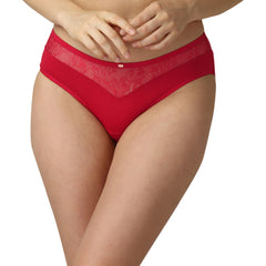 Mid Rise Medium Coverage Lacy Brief Panty