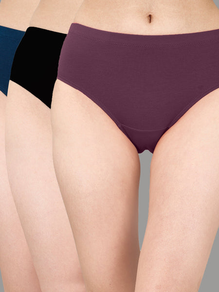 High Rise Full Coverage Cotton Hipsters – Pack of 3