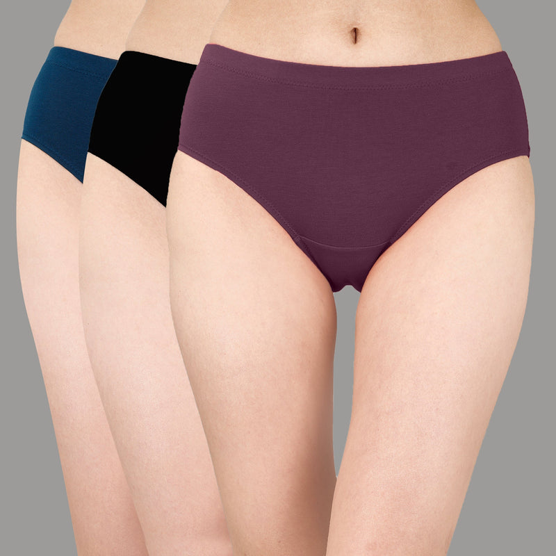 High Rise Full Coverage Cotton Hipsters – Pack of 3