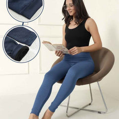 Brachy Women Warm Thermal Woolen Thick Fur Lined Comfortable Winter Thigh-High Waist Skinny Fit Full Legs Stockings