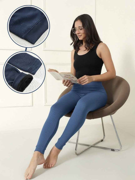Brachy Women Warm Thermal Woolen Thick Fur Lined Comfortable Winter Thigh-High Waist Skinny Fit Full Legs Stockings
