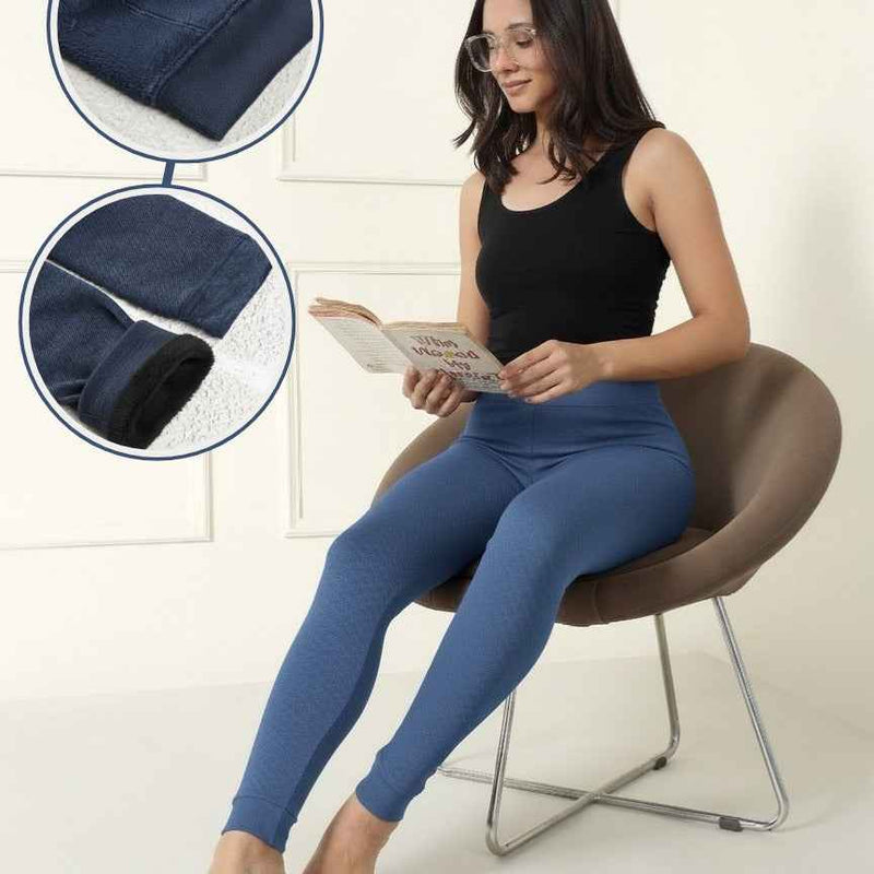 Brachy Women Warm Thermal Woolen Thick Fur Lined Comfortable Winter Thigh-High Waist Skinny Fit Full Legs Stockings