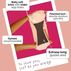 Product advertisement with text on a pink background