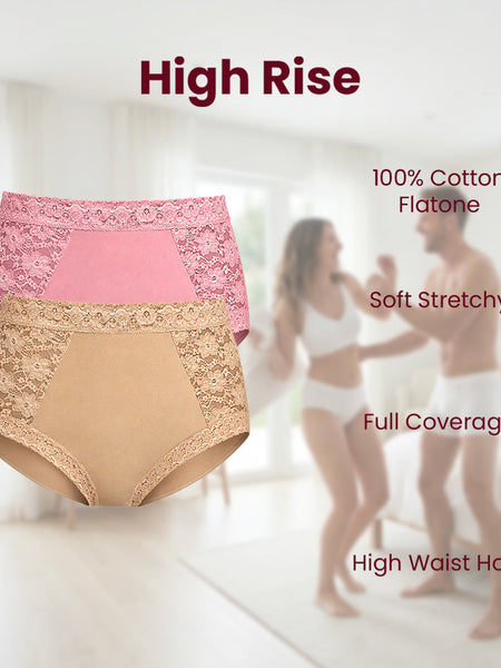 Maroon Veil High Shorts seamless high-rise cotton briefs with vanishing waistband and zero-roll grip for full coverage.