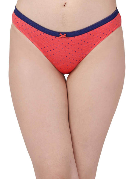 SOIE Woman - Mid Rise Medium Coverage Solid and Printed Cotton Stretch Brief Panty (Pack of 3) - Panty -for Women