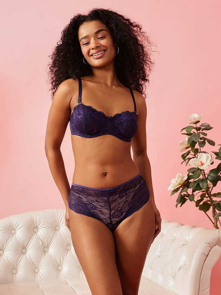 Women's Lace Mid-Rise Hipster Panty