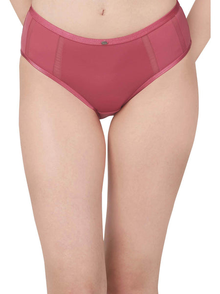 SOIE Woman - High Waist Full Coverage Mesh Panelled Brief - Panty -for Women