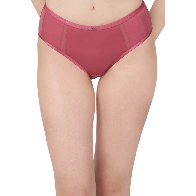 SOIE Woman - High Waist Full Coverage Mesh Panelled Brief - Panty -for Women