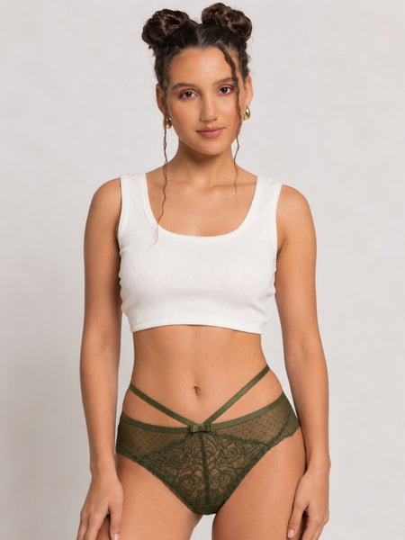 Mid-Rise Lace Bikini Brief- Pack of 2