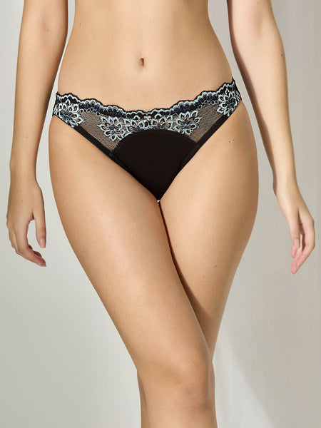 BODYLINE Viva Mid-Rise Lace Brief for Women – Soft Stretch Floral Lace Seamless Hipster Brief