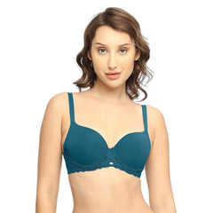 SOIE Woman - Medium Coverage Padded Wired Lace Bra - -for Women
