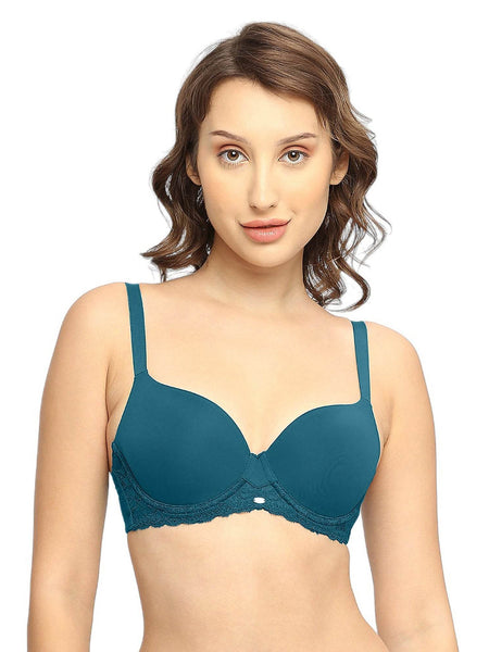 SOIE Woman - Medium Coverage Padded Wired Lace Bra - -for Women