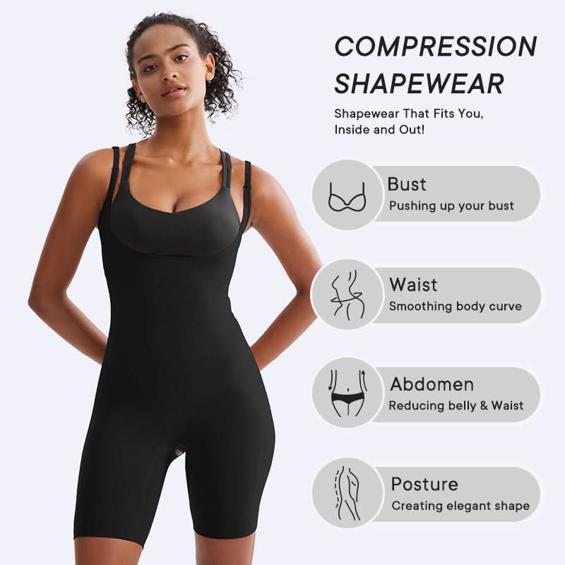Seamless Open Bust Butt Lifting Bodysuit