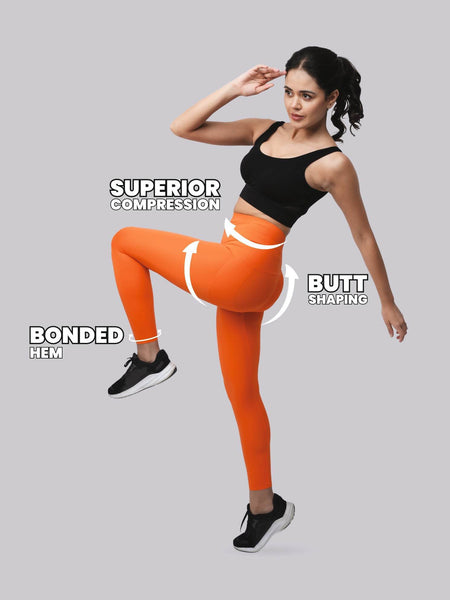 SOIE Woman - Seamless Quick Dry High Compression Butt Shaping Ankle Length Sports Leggings - -for Women