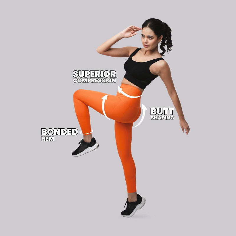 SOIE Woman - Seamless Quick Dry High Compression Butt Shaping Ankle Length Sports Leggings - -for Women