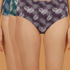 Printed High Rise Cotton Hipsters – Pack of 3