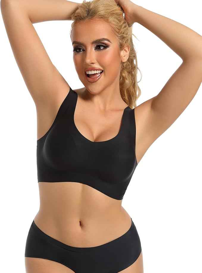 Wireless Bras for Women No Underwire Seamless Soft Everyday Bra Padded Bralette