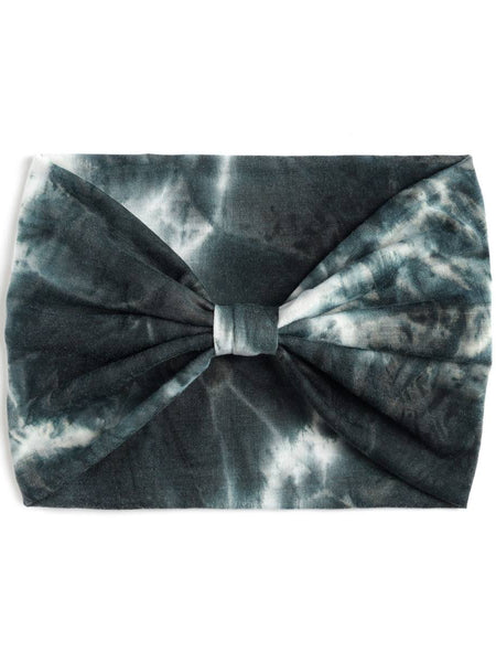 Black XFyt super soft wide Tie Dye sweat workout gym sports hairband for women girls