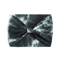 Black XFyt super soft wide Tie Dye sweat workout gym hairband for women and girls