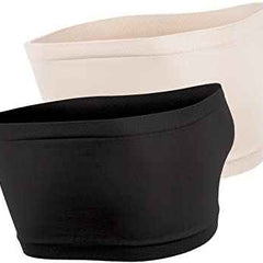 Brachy Women Pack 2 Lightly Padded Seamless Rapid Dry Bandeau Tube Bra