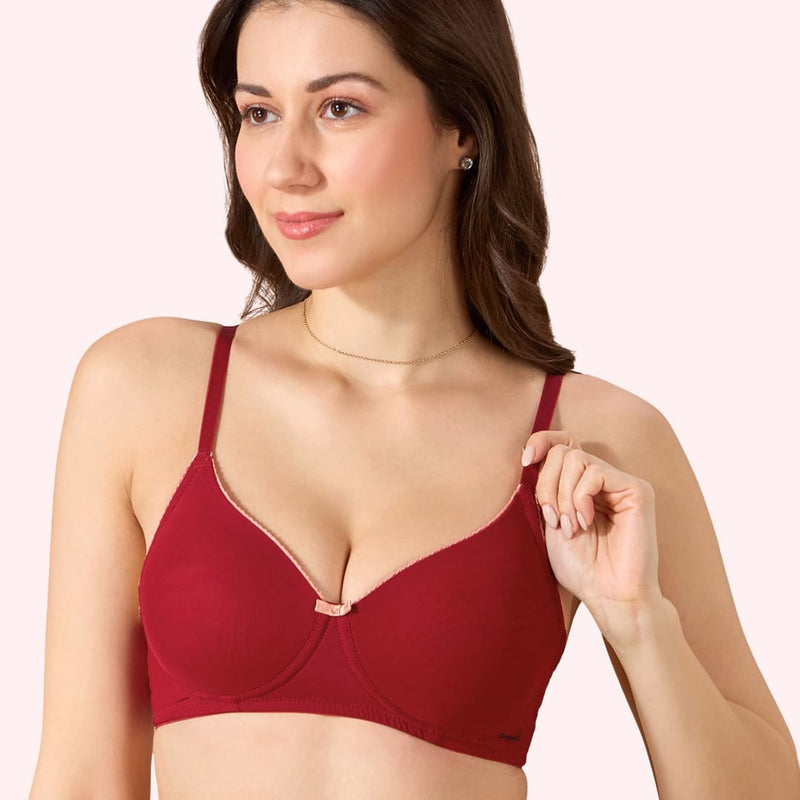 Miley Lace Trim Bra –  Wire-Free Comfort. Power Net, Super Soft Cups & Breathable Mesh Wings