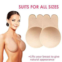Brachy Beige Sticky Adhesive Silicone Invisible Push Up Backless Strapless Nipple Cover Bra