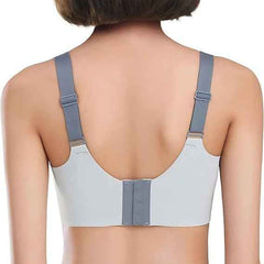 Plus Size Grey Padded Light Support Wireless Bra, Seamless Soft Bralette, for Sleep, Yoga and Everyday