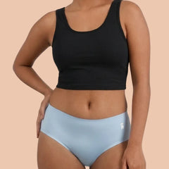 6 Pack - Blue Mid-waist Seamless Underwear