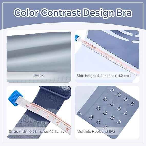 Plus Size Grey Padded Light Support Wireless Bra, Seamless Soft Bralette, for Sleep, Yoga and Everyday