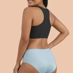 Blue Mid-waist Seamless Underwear