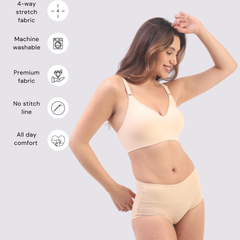 Everyday Neutrals Bundle - Vera & Luna Beige Seamless Wirefree Bras