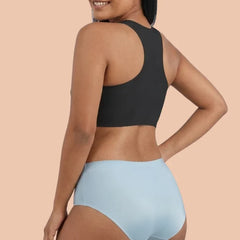 3 Pack - Blue Mid-waist Seamless Underwear