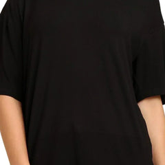 Women Black Oversized Bamboo T-Shirt – Soft, Breathable & Sustainable