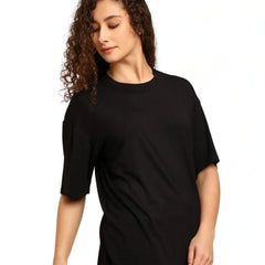 Women Black Oversized Bamboo T-Shirt – Soft, Breathable & Sustainable