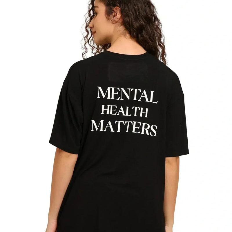Women Black Oversized Bamboo T-Shirt – Soft, Breathable & Sustainable
