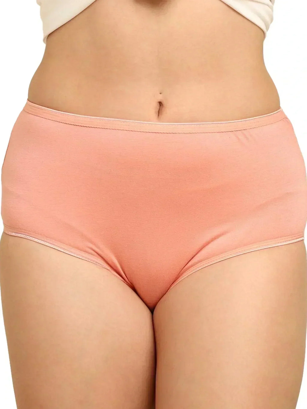 Bamboo Fabric Women's Hipster Panty | Peach and Black | Set of 2