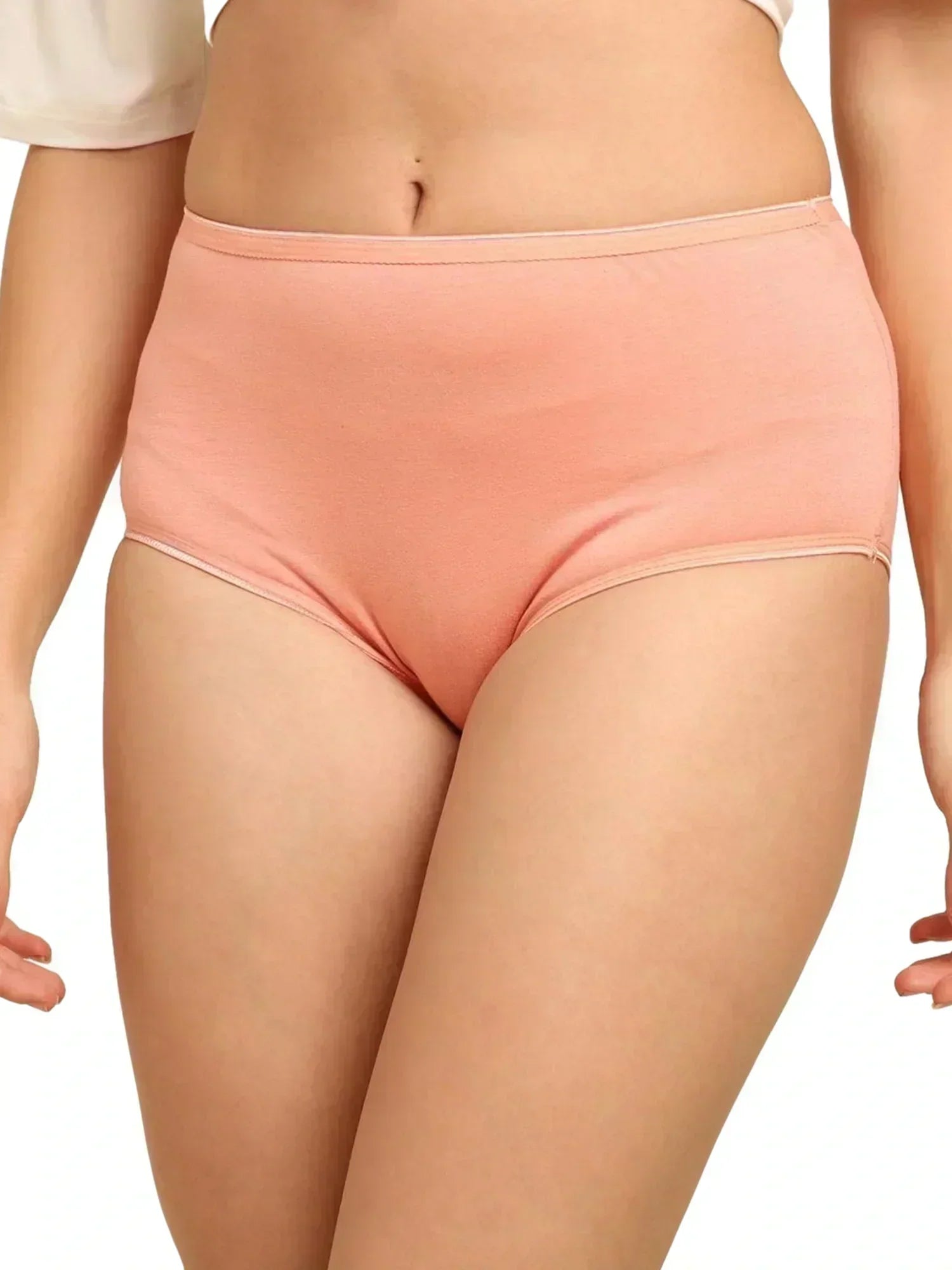 Bamboo Fabric Women's Hipster Panty | Peach and Black | Set of 2